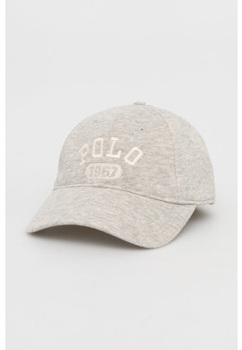 Polo Ralph Lauren Шапка в сиво с апликация - Pepit.bg