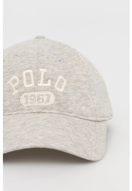 Polo Ralph Lauren Шапка в сиво с апликация - Pepit.bg