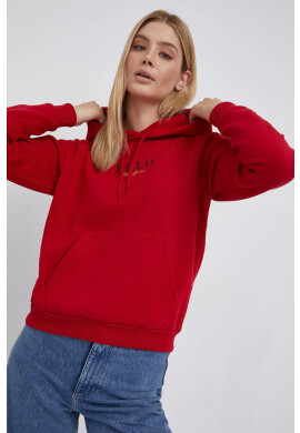 Polo Ralph Lauren Суичър дамски в червено с апликация - Pepit.bg