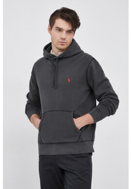 Polo Ralph Lauren Суичър в тъмносиньо с качулка с принт - Pepit.bg