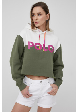 Polo Ralph Lauren Суичър дамска в бяло с принт - Pepit.bg