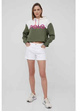 Polo Ralph Lauren Суичър дамска в бяло с принт - Pepit.bg