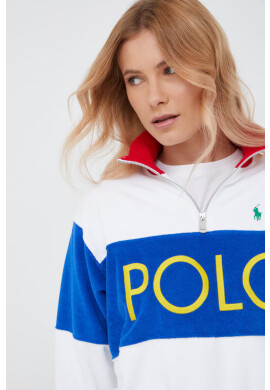 Polo Ralph Lauren Суичър в бяло с десен - Pepit.bg