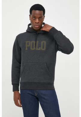 Polo Ralph Lauren Суичър в черно с принт - Pepit.bg