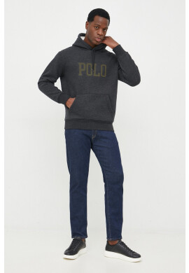 Polo Ralph Lauren Суичър в черно с принт - Pepit.bg