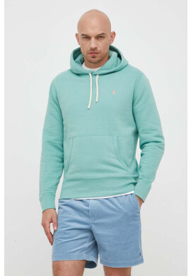 Polo Ralph Lauren Суичър в зелено с качулка с изчистен дизайн - Pepit.bg