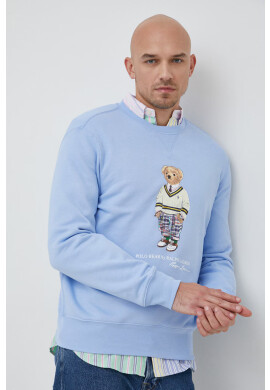 Polo Ralph Lauren Суичър в синьо с принт - Pepit.bg