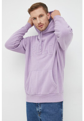 Polo Ralph Lauren Суичър в лилаво с качулка с апликация - Pepit.bg