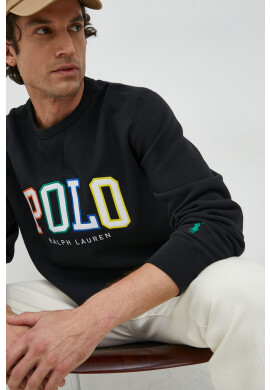 Polo Ralph Lauren Суичър в черно с апликация - Pepit.bg