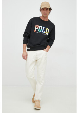 Polo Ralph Lauren Суичър в черно с апликация - Pepit.bg