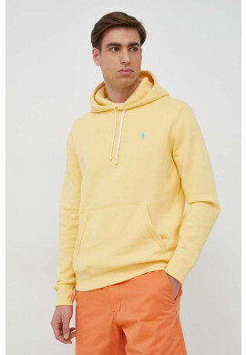 Polo Ralph Lauren Суичър в жълто с качулка с изчистен дизайн - Pepit.bg