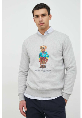 Polo Ralph Lauren Суичър в сиво с принт - Pepit.bg