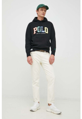 Polo Ralph Lauren Суичър в черно с качулка с апликация - Pepit.bg