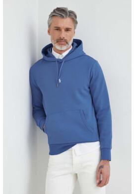 Polo Ralph Lauren Суичър в синьо с качулка с изчистен дизайн - Pepit.bg