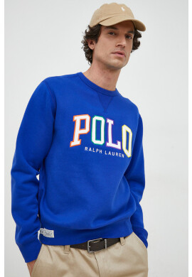 Polo Ralph Lauren Суичър в синьо с качулка с изчистен дизайн - Pepit.bg