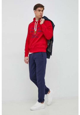 Polo Ralph Lauren Суичър в червено с качулка с апликация - Pepit.bg