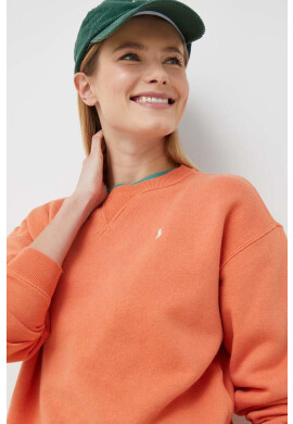 Polo Ralph Lauren Суичър в оранжево с изчистен дизайн - Pepit.bg
