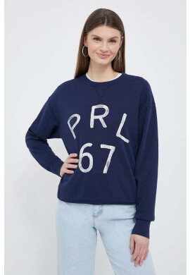 Polo Ralph Lauren Суичър в тъмносиньо с принт - Pepit.bg