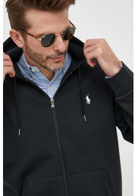 Polo Ralph Lauren Суичър в черно с качулка с изчистен дизайн - Pepit.bg