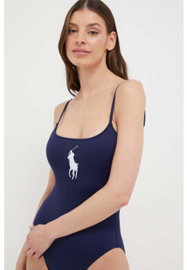 Polo Ralph Lauren Цял бански в тъмносиньо с леко подплатена чашка - Pepit.bg