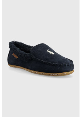 Polo Ralph Lauren Велурени чехли Collins Collins в тъмносиньо RF103837 - Pepit.bg
