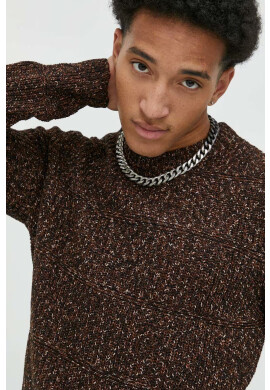 Premium by Jack&Jones Пуловер Karter мъжки в кафяво - Pepit.bg