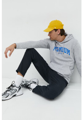 Premium by Jack&Jones Суичър в сиво с качулка с принт - Pepit.bg