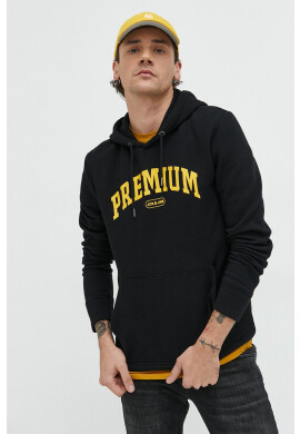 Premium by Jack&Jones Суичър в черно с качулка с принт - Pepit.bg