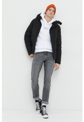 Premium by Jack&Jones Суичър Archie в бяло с качулка с принт - Pepit.bg