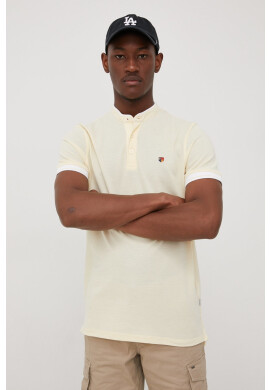 Premium by Jack&Jones Тениска с яка в оранжево с изчистен дизайн - Pepit.bg