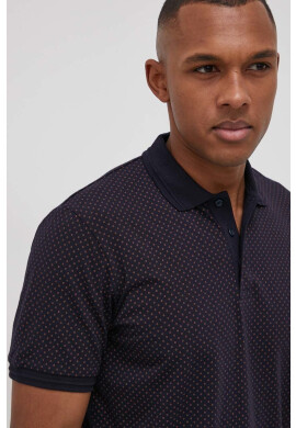 Premium by Jack&Jones Тениска с яка в лилаво с десен - Pepit.bg