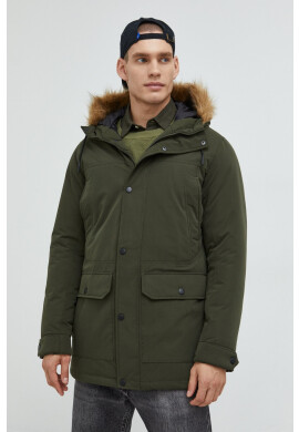 Produkt by Jack & Jones Парка мъжка в зелено със зимна изолация - Pepit.bg