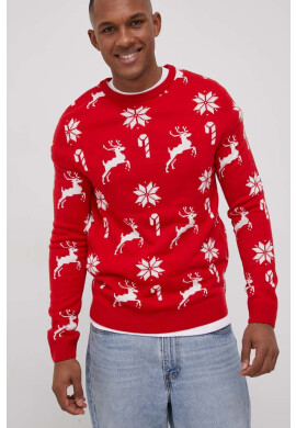 Produkt by Jack & Jones Пуловер мъжки в тъмносиньо от лека материя - Pepit.bg
