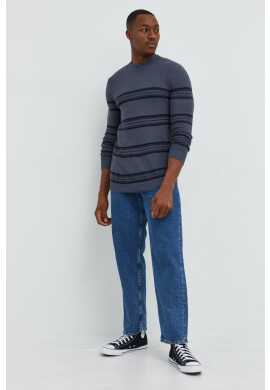 Produkt by Jack & Jones Пуловер мъжки в тъмносиньо от лека материя - Pepit.bg