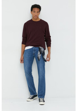 Produkt by Jack & Jones Пуловер мъжки в бордо - Pepit.bg
