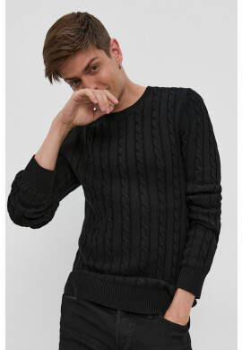 Produkt by Jack & Jones Пуловер мъжки в черно от лека материя - Pepit.bg