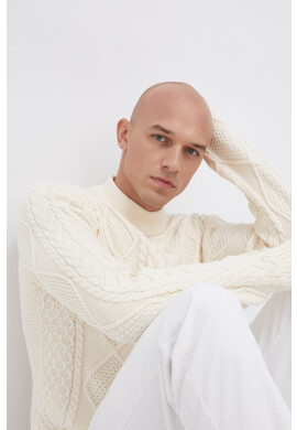 Produkt by Jack & Jones Пуловер мъжки в кремаво от топла материя - Pepit.bg