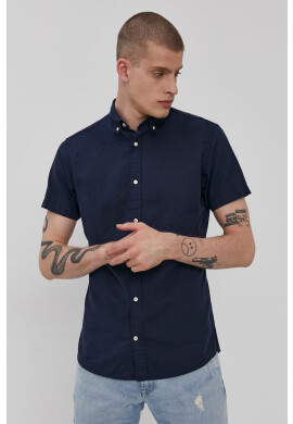 Produkt by Jack & Jones Риза мъжка в тъмносиньо със стандартна кройка с класическа яка - Pepit.bg
