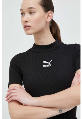 Puma Боди CLASSICS дамско в черно с ниско поло - Pepit.bg