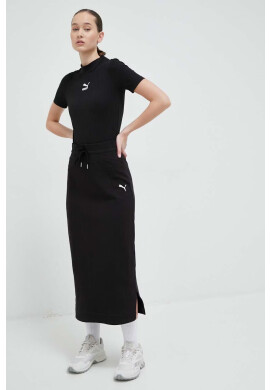Puma Боди CLASSICS дамско в черно с ниско поло - Pepit.bg