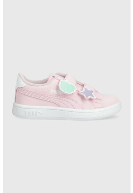 Puma Детски маратонки Smash v2 Mermaid V PS в розово - Pepit.bg
