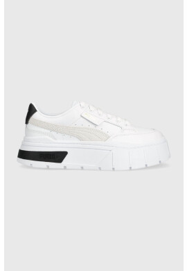 Puma Кожени маратонки Mayze Stack Wns в бяло - Pepit.bg