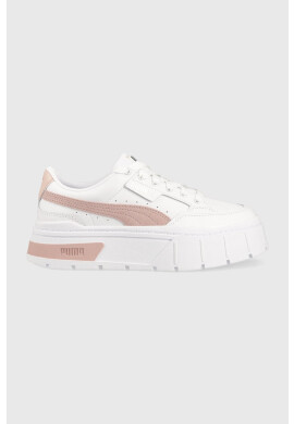 Puma Кожени маратонки Mayze Stack Wns в бяло - Pepit.bg