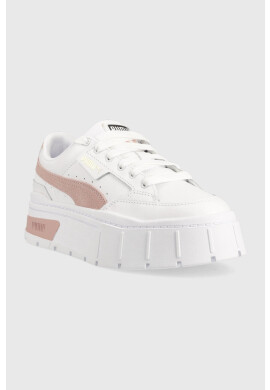 Puma Кожени маратонки Mayze Stack Wns в бяло - Pepit.bg