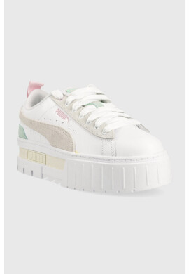 Puma Кожени маратонки Mayze Mix Wns в бяло - Pepit.bg
