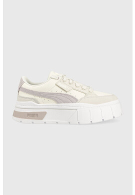 Puma Кожени маратонки Mayze Stack Luxe Wns в бежово - Pepit.bg