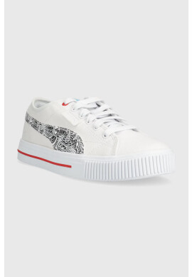 Puma Ниски кецове Me Happy в бяло - Pepit.bg