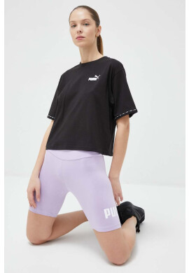 Puma Памучна тениска в черно - Pepit.bg