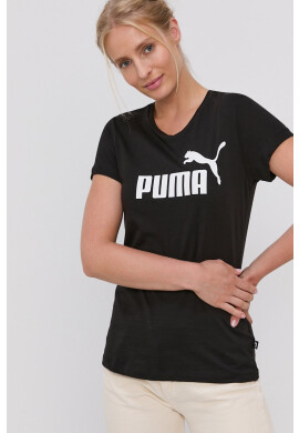 Puma Памучна тениска 586774 в черно - Pepit.bg