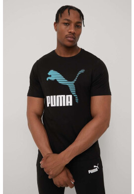 Puma Памучна тениска в оранжево с принт - Pepit.bg